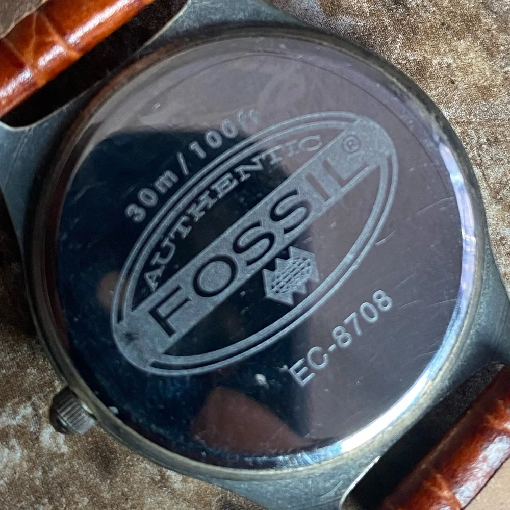 RARE 1991 FOSSIL ART DECO FOSSIL WATCH EC-8708